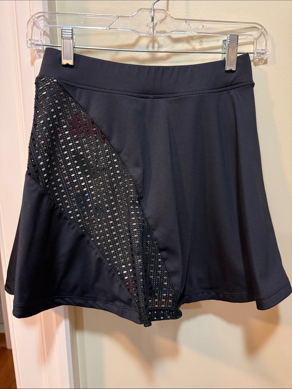Black Tuckernuck Women’s Tennis Skirt with Mesh Panel